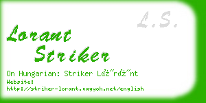 lorant striker business card